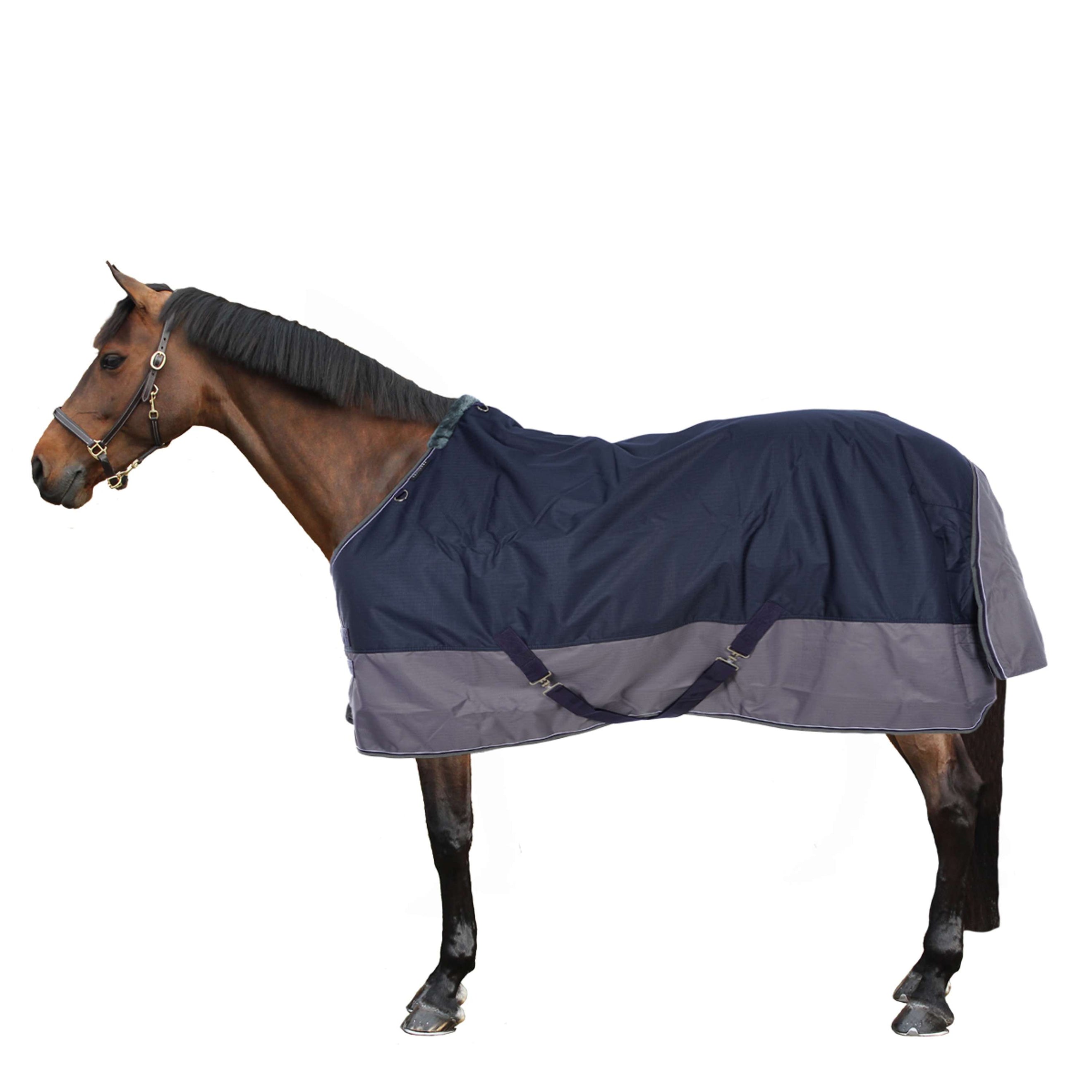 EQUITHÈME Rain Rug Tyrex 600D 50g Navy/Grey Dots EQUITHÈME Rain Rug Tyrex 600D 50g Navy/Grey Dots