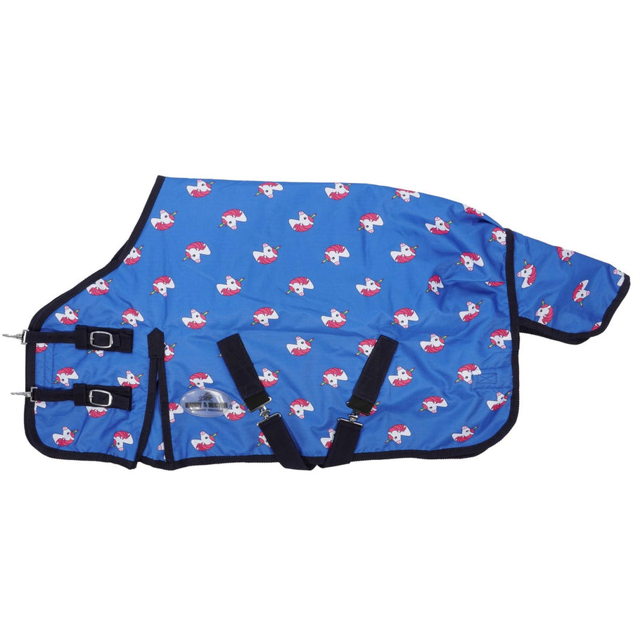 HB Harry & Hector Outdoor Rug Unicorn 200g Royal Blue