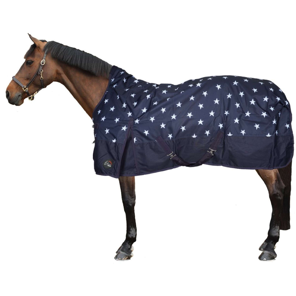 HKM High Neck Rug Orlando Stars 600D 100g Wadding Darkblue