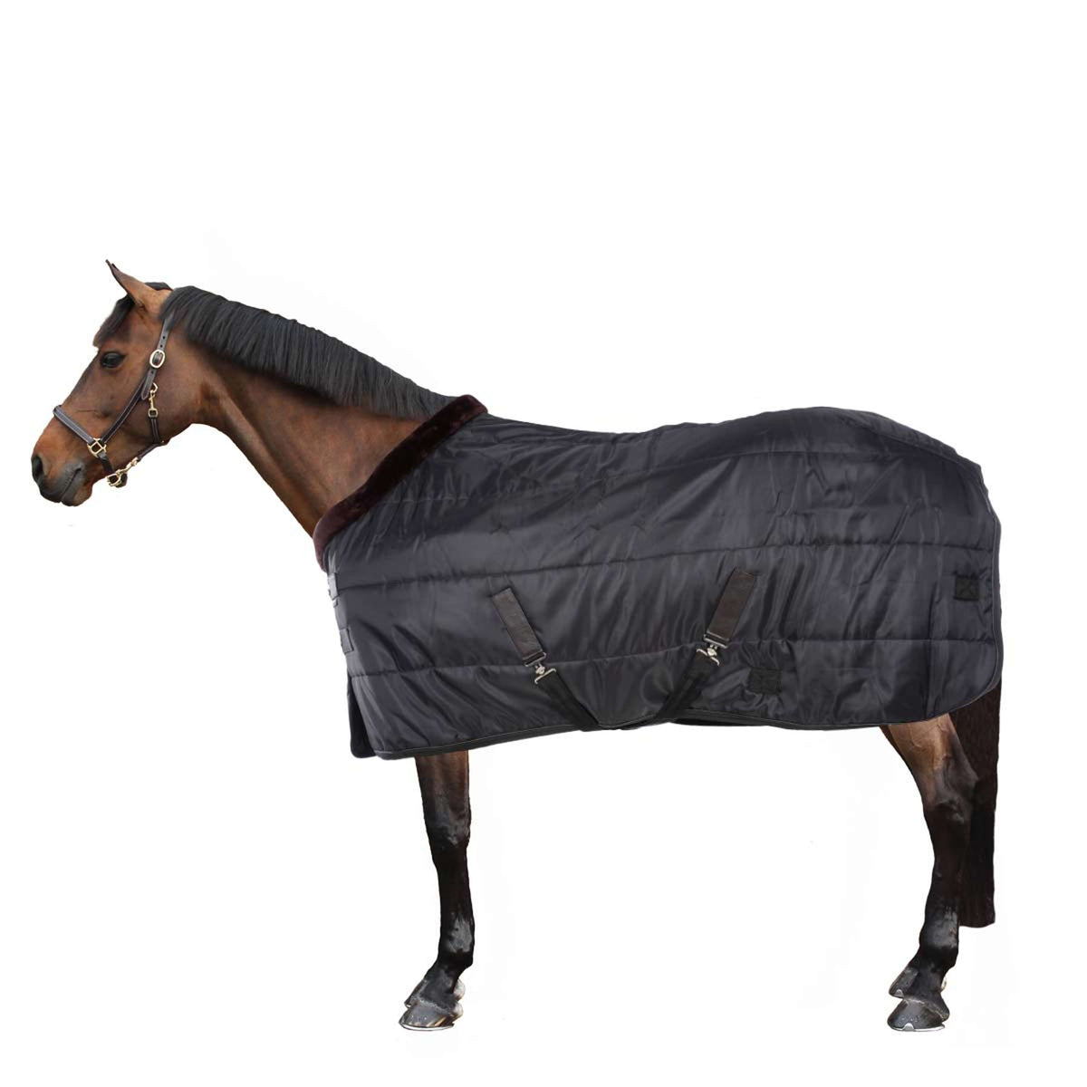 EQUITHÈME Stable Rug Teddy 200g Black/Brown