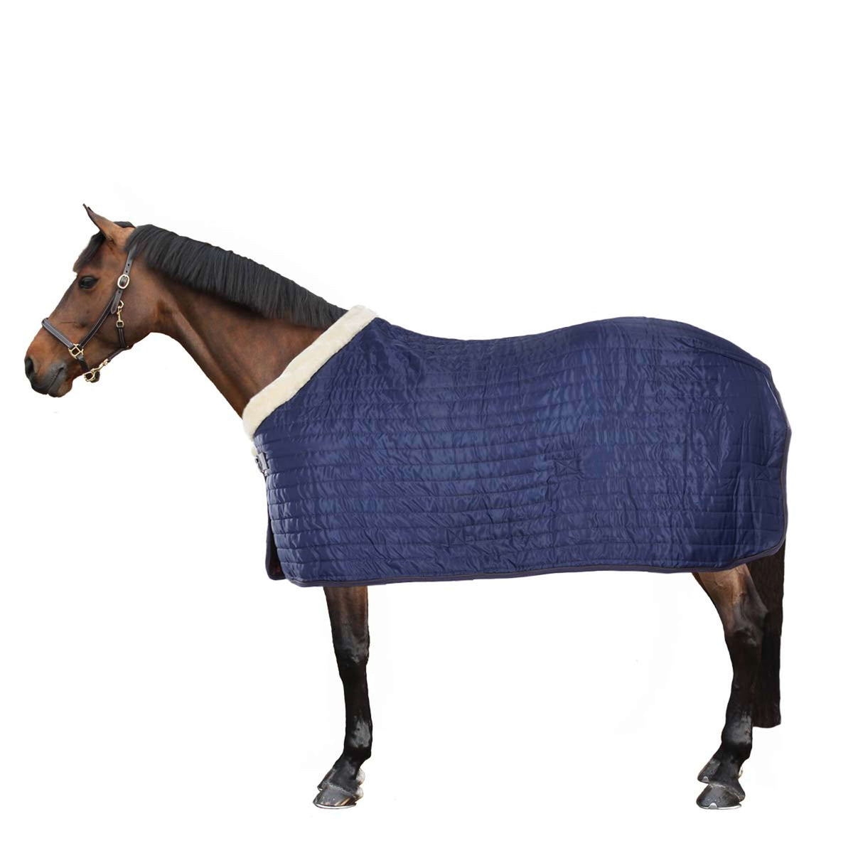 EQUITHÈME Stable Rug Teddy Lined with Synthetic Sheepskin Navy