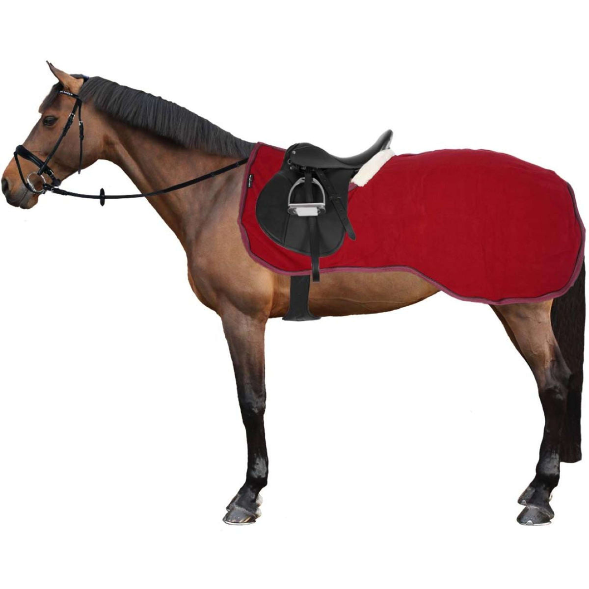 EQUITHÈME Exercise Rug Teddy Fleece Bordeaux