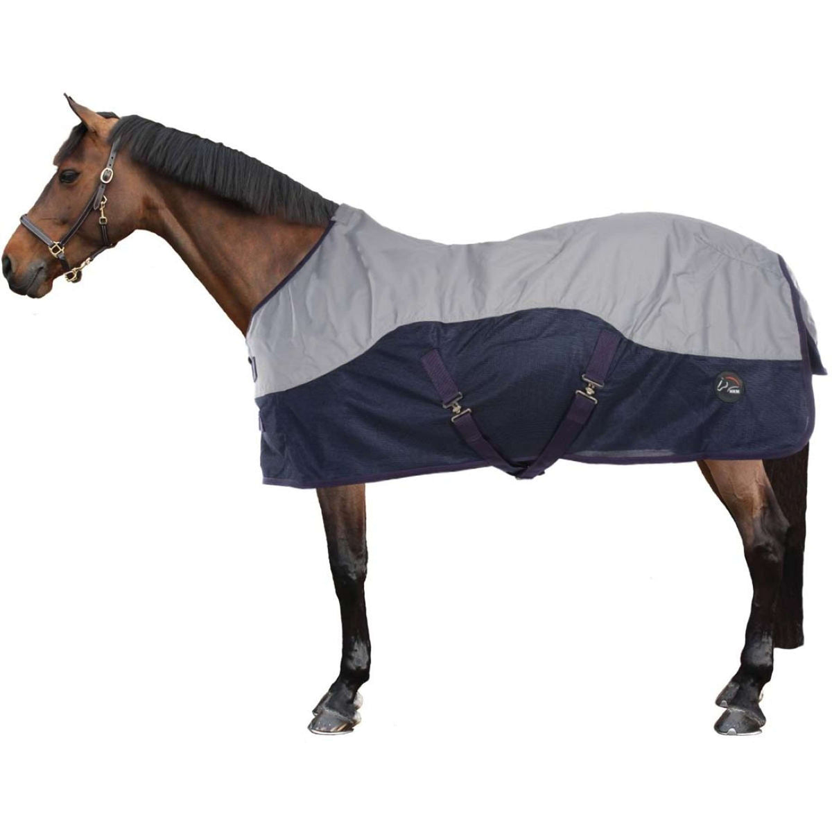 HKM Fly Rug Rain Dark Blue/Grey