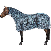 HKM Fly Rug Zebra with a Hood Aqua/Black