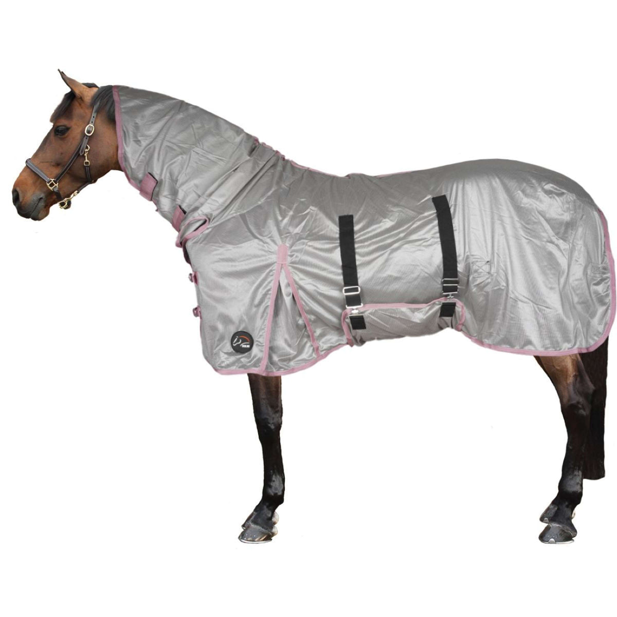 HKM Fly Rug with a Hood Grey