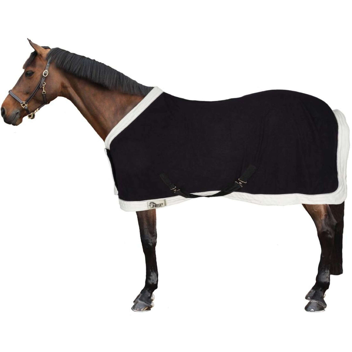 Harry's Horse Fleece Rug Formal Model with a Belly Bib Black