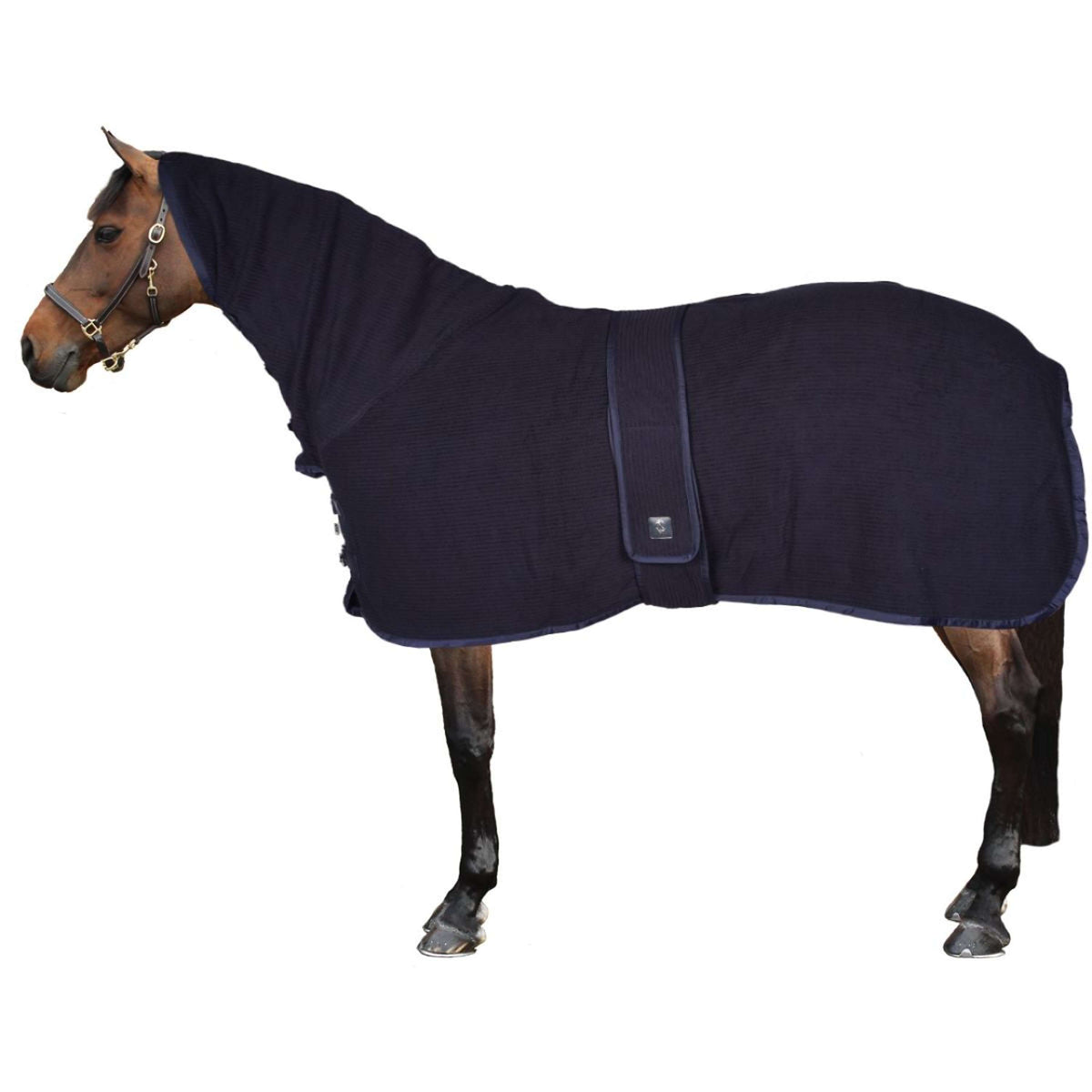 Eskadron Fleece Rug Classic Sports Terry Robe with a Hood Navy