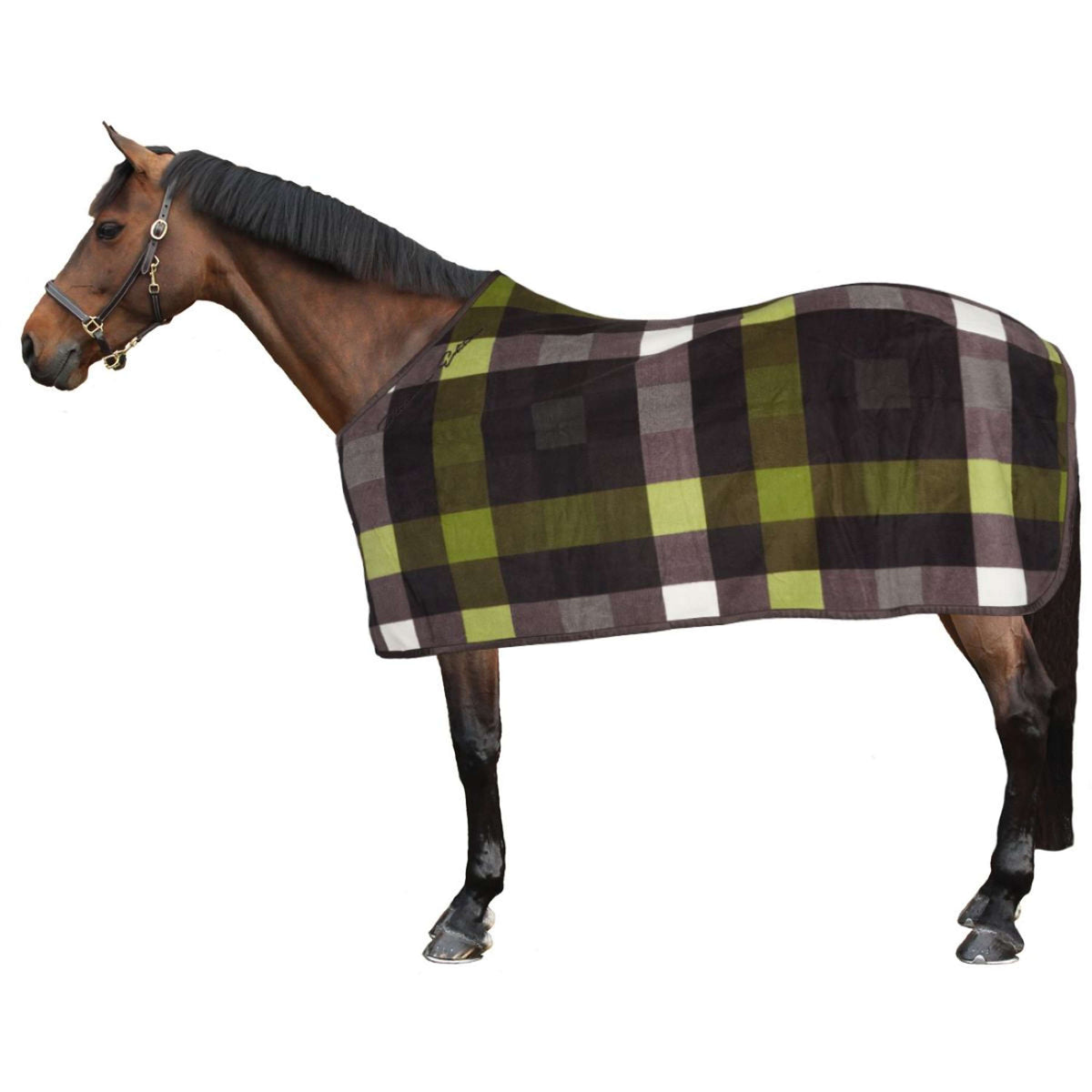 Eskadron Sweat Rug Platinum Fleece Check Teak/Moss Green/Atlantic Blue