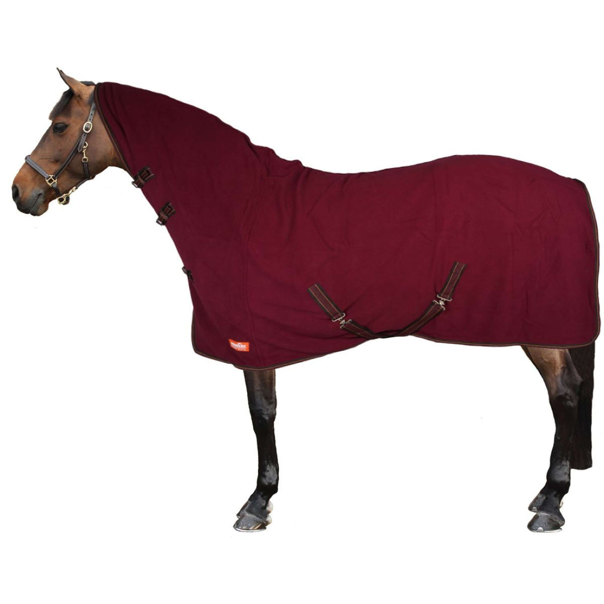 Premiere Fleece Rug with a Hood Marroon Banner