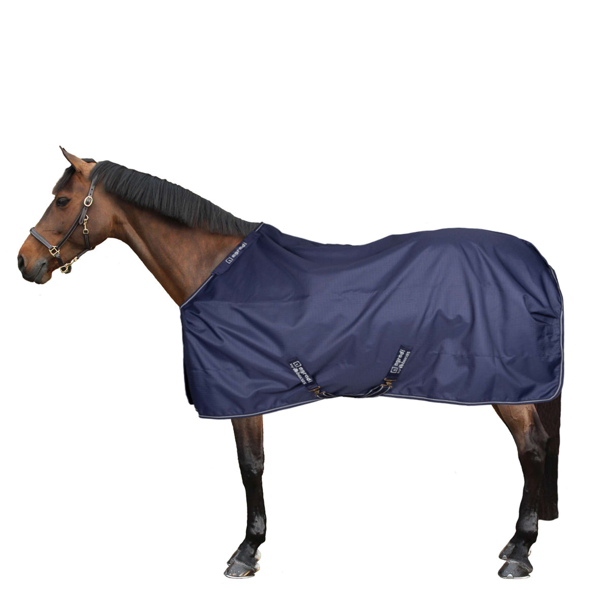 Agradi by Bucas Turnout Rug 200g Navy/Silver