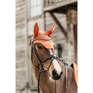 Kentucky Ear Net Wellington Velvet Orange