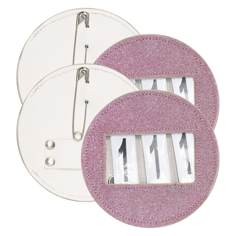 Imperial Riding Competition Numbers IRHGlitter Round Pink
