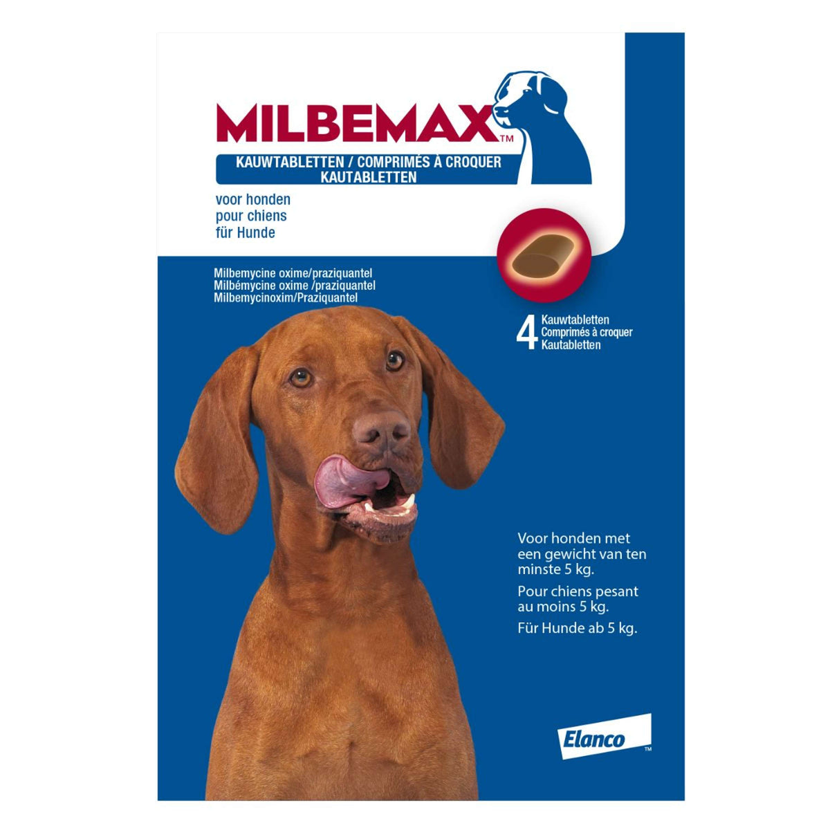 Milbemax Chewing Tablet Tasty Big Dog 4 Tablets