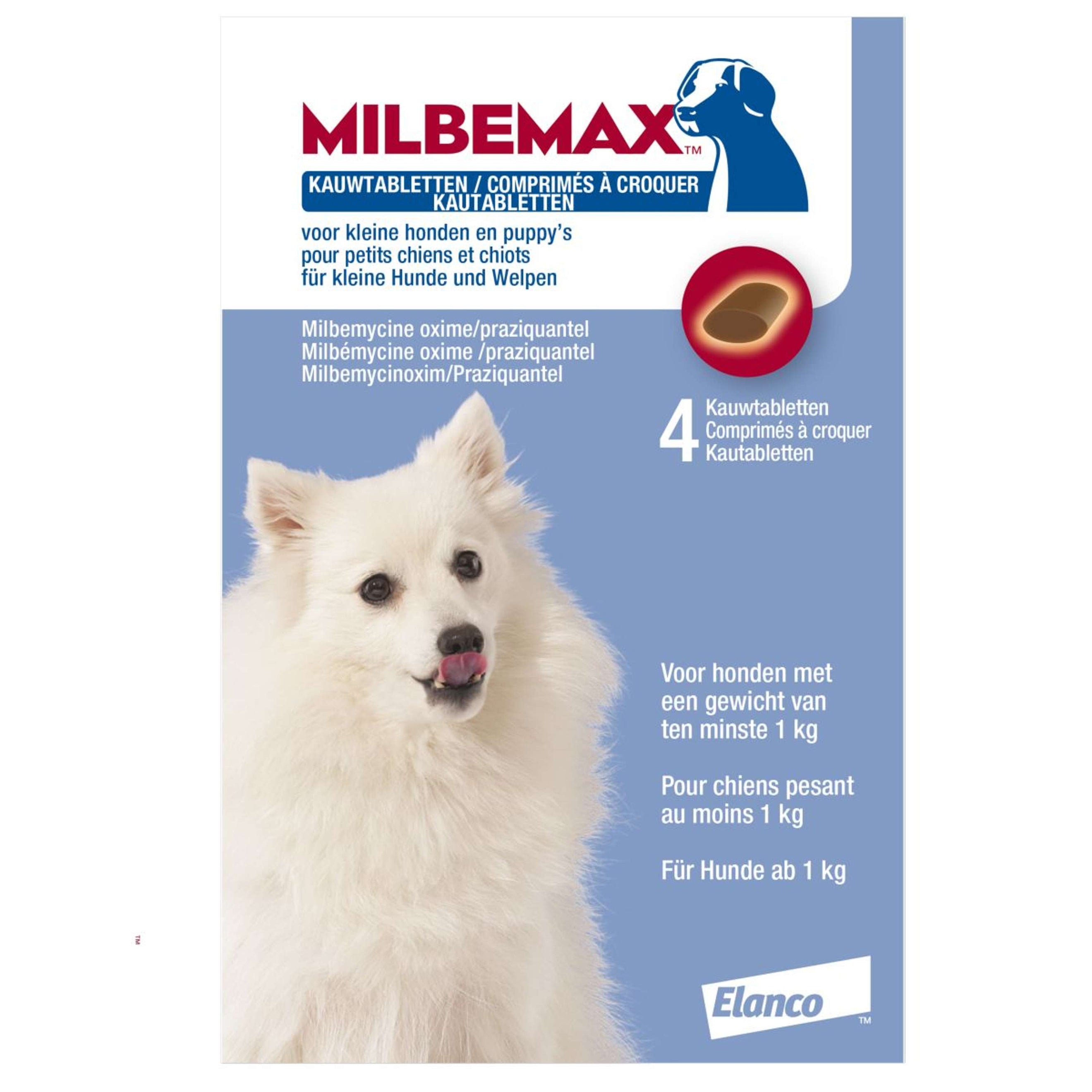 Milbemax Chewing Tablet Tasty Small Do/Puppy 4 Tablets