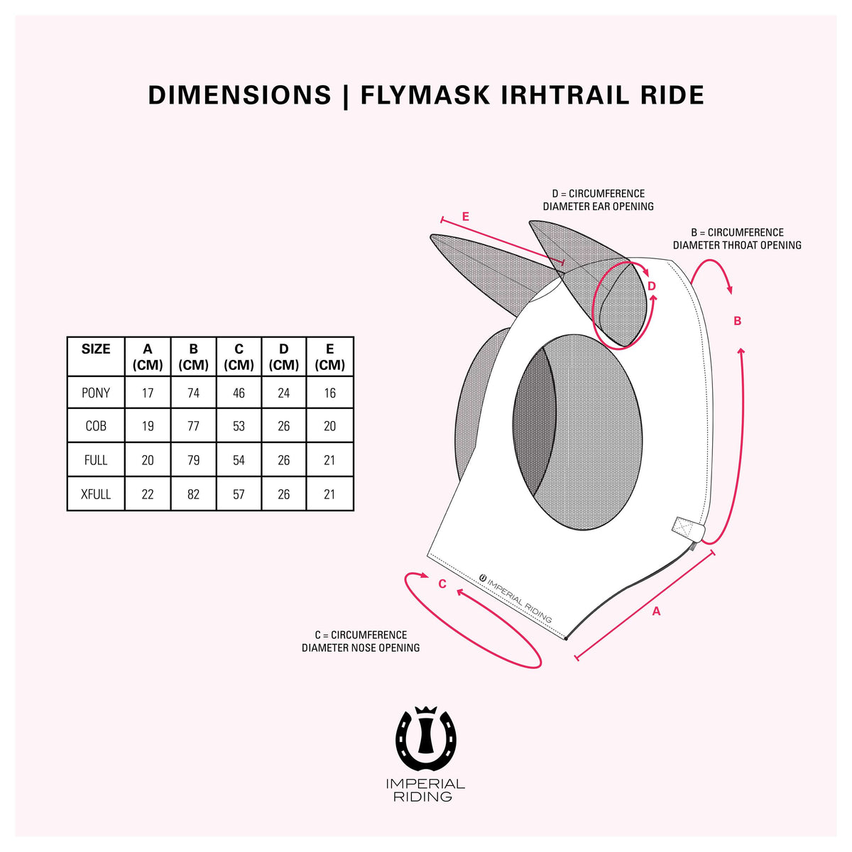 Imperial Riding Fly Mask IRHTrail Ride Black AOP