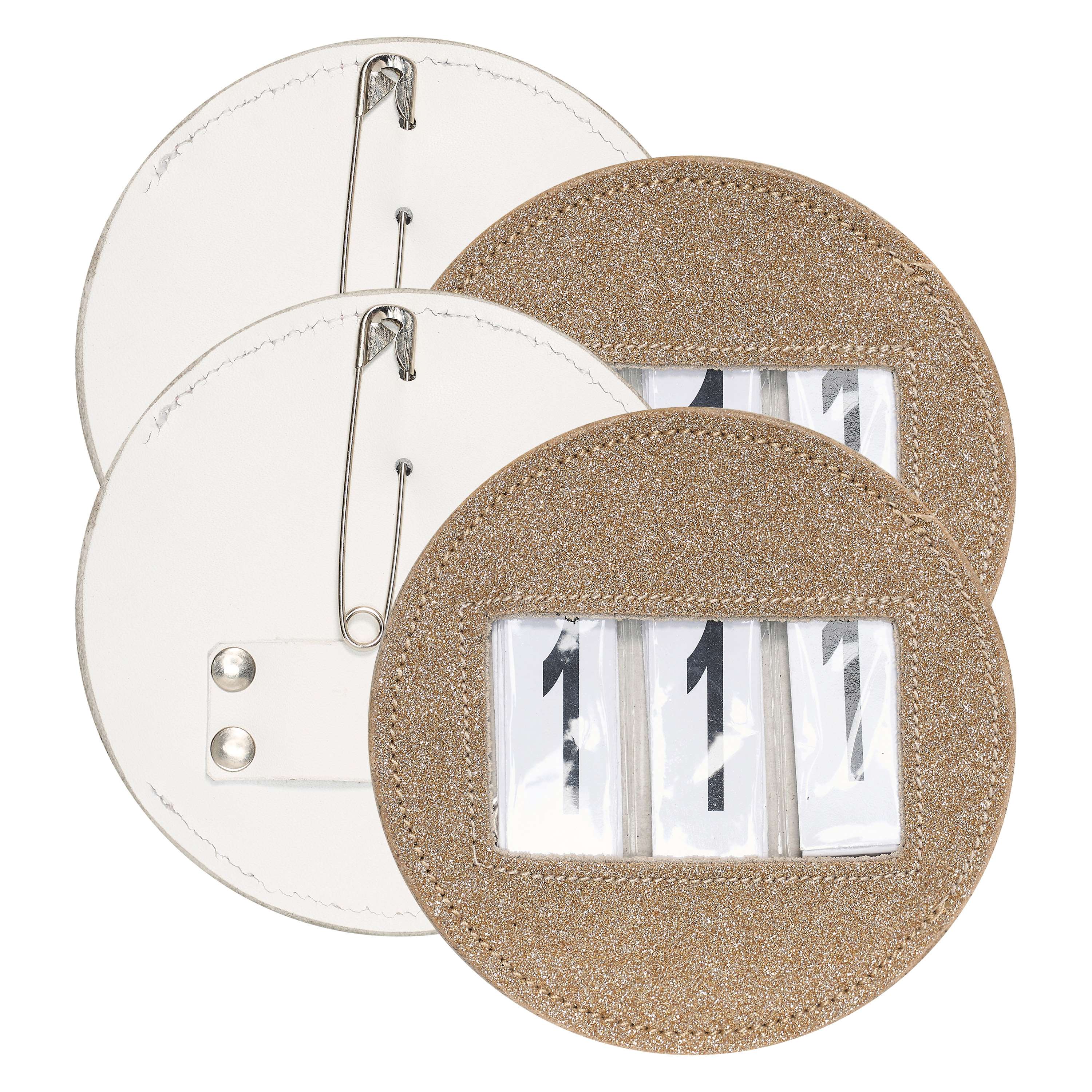 Imperial Riding Competition Numbers IRHGlitter Round Gold