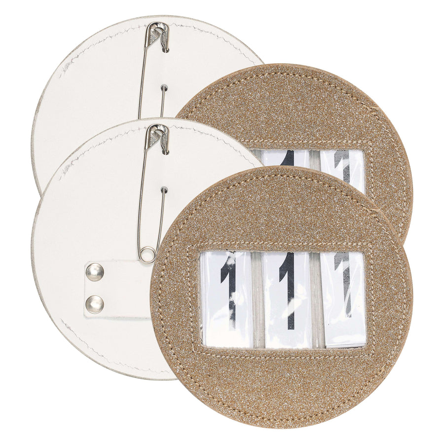 Imperial Riding Competition Numbers IRHGlitter Round Gold
