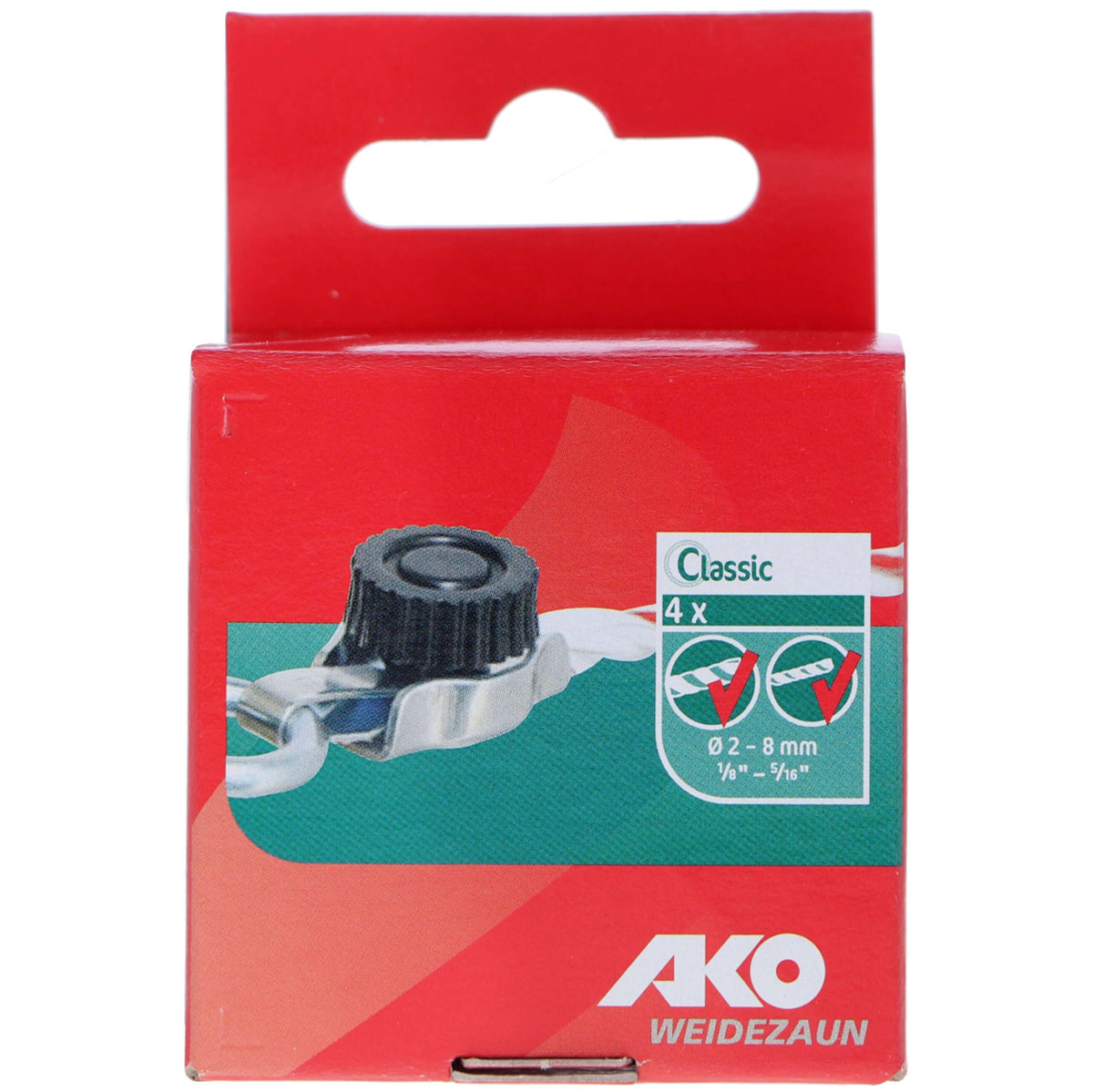 Ako Quick Connector for Polywire and Rope 4 Pieces