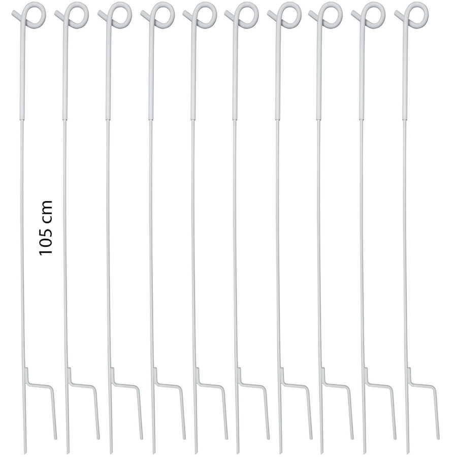 Agradi Power Pigtail Post 10 Pieces Metal White