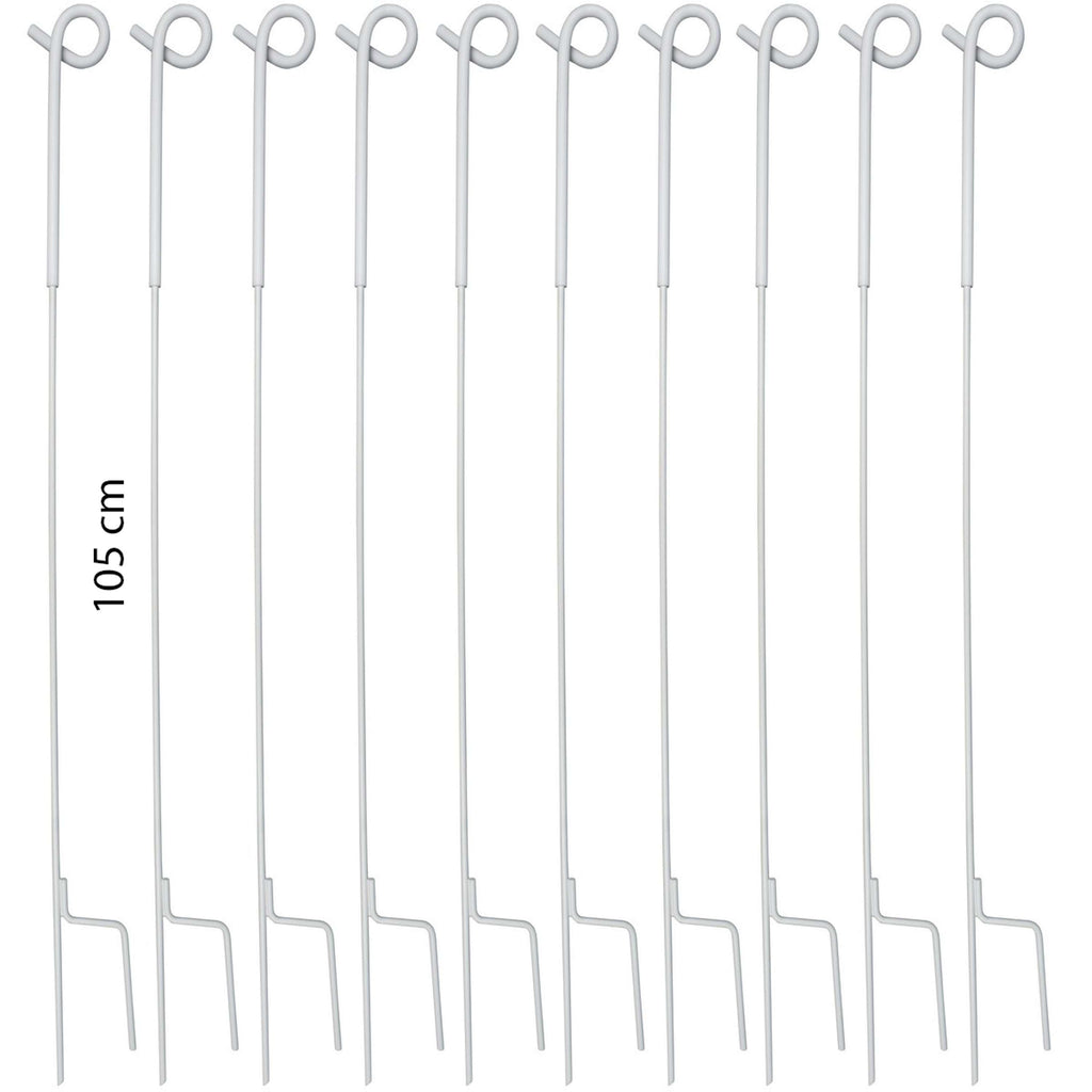 Agradi Power Pigtail Post 10 Pieces Metal White