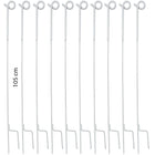 Agradi Power Pigtail Post 10 Pieces Metal White