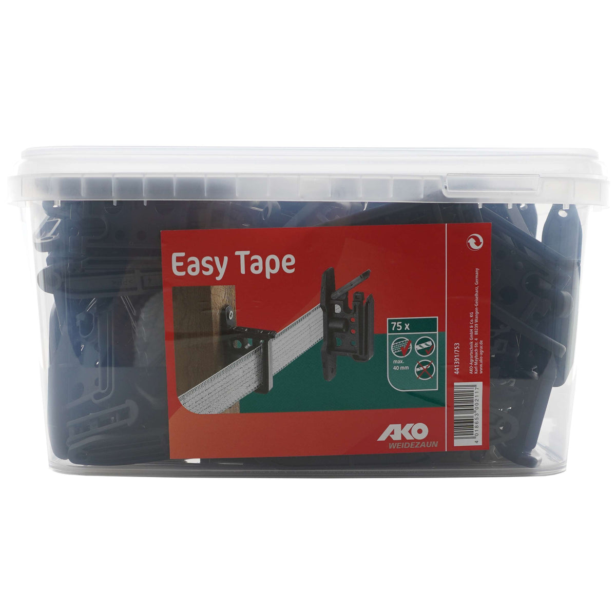 Ako Clip Insulator Easy Tape for Tapes And Ropes Black