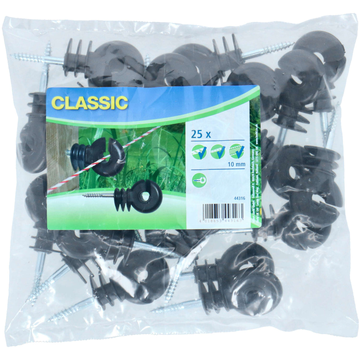 Ako Ring Insulator Compact with Short Support 25 Pieces Black