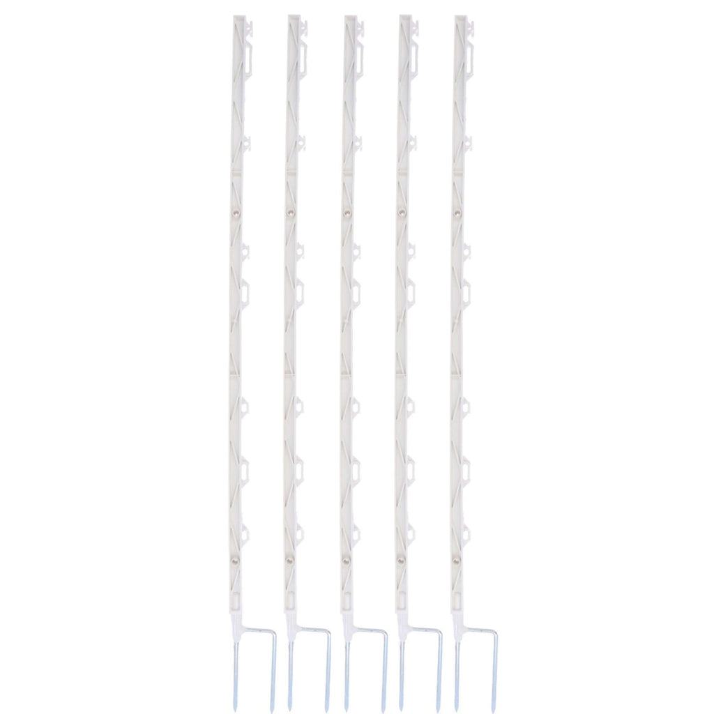 Agradi Power Plastic Post Titan Double Prong 5 Pieces White