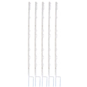 Ako Plastic Post Titan Double Prong 5 Pieces White