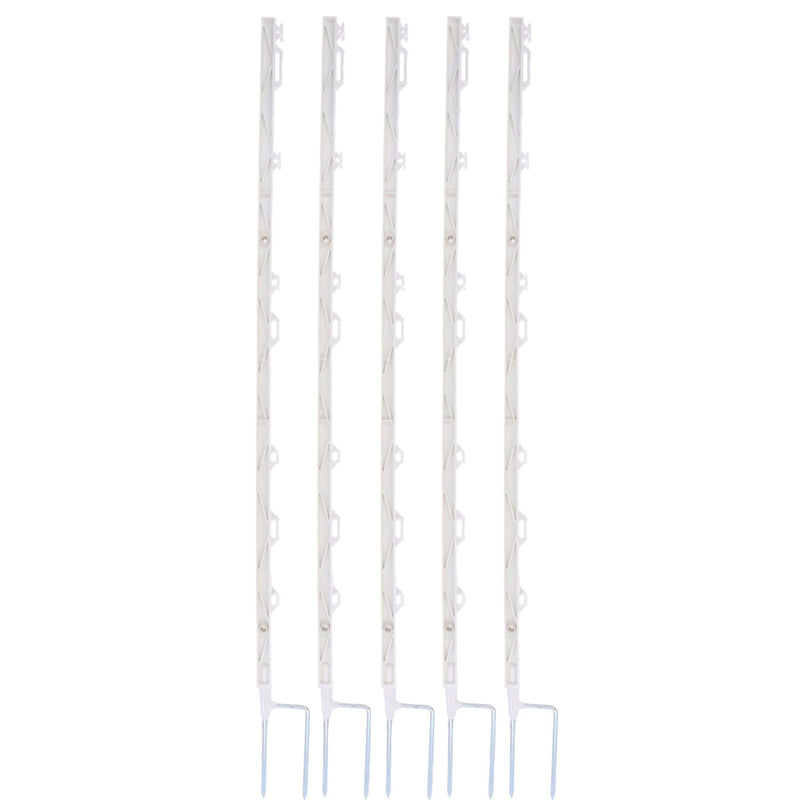 Agradi Power Plastic Post Titan Double Prong 5 Pieces White