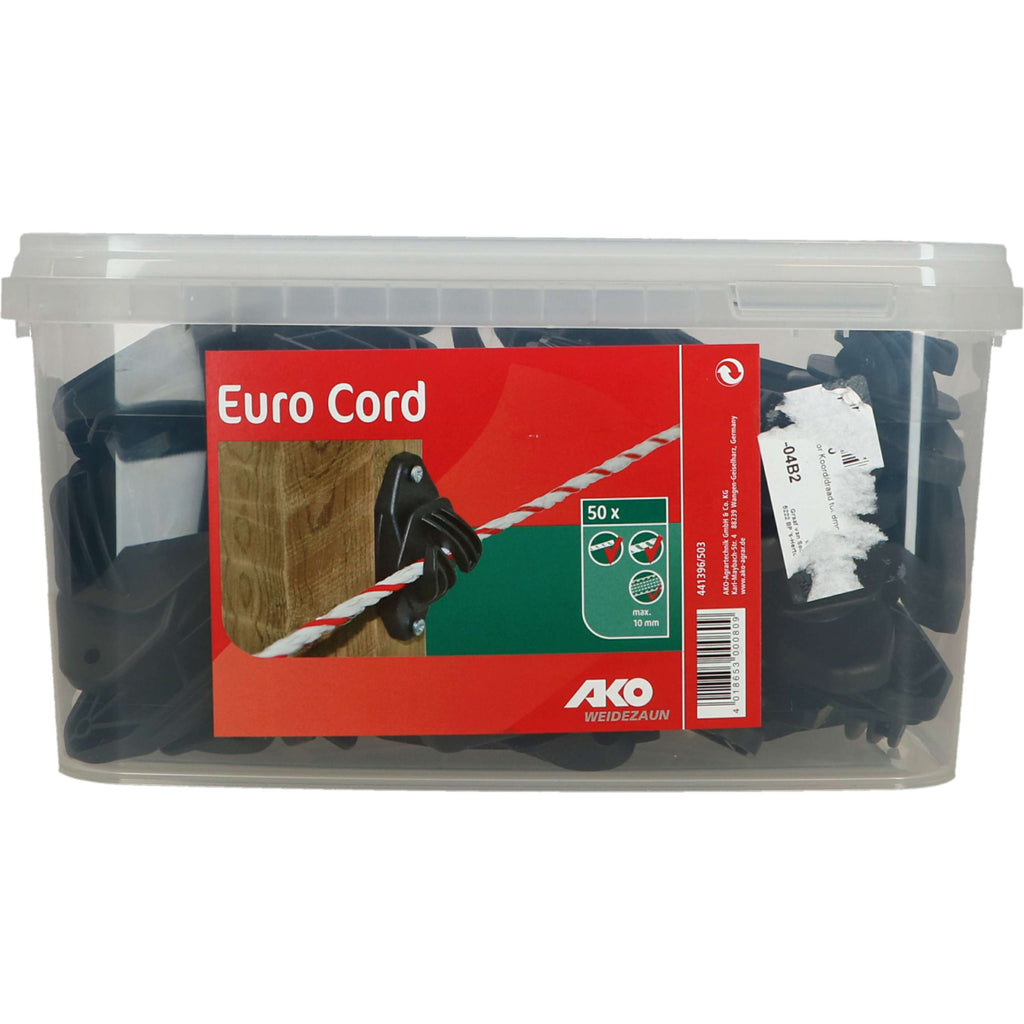 Ako Rope Insulator Euro Cord 10 Pieces Black