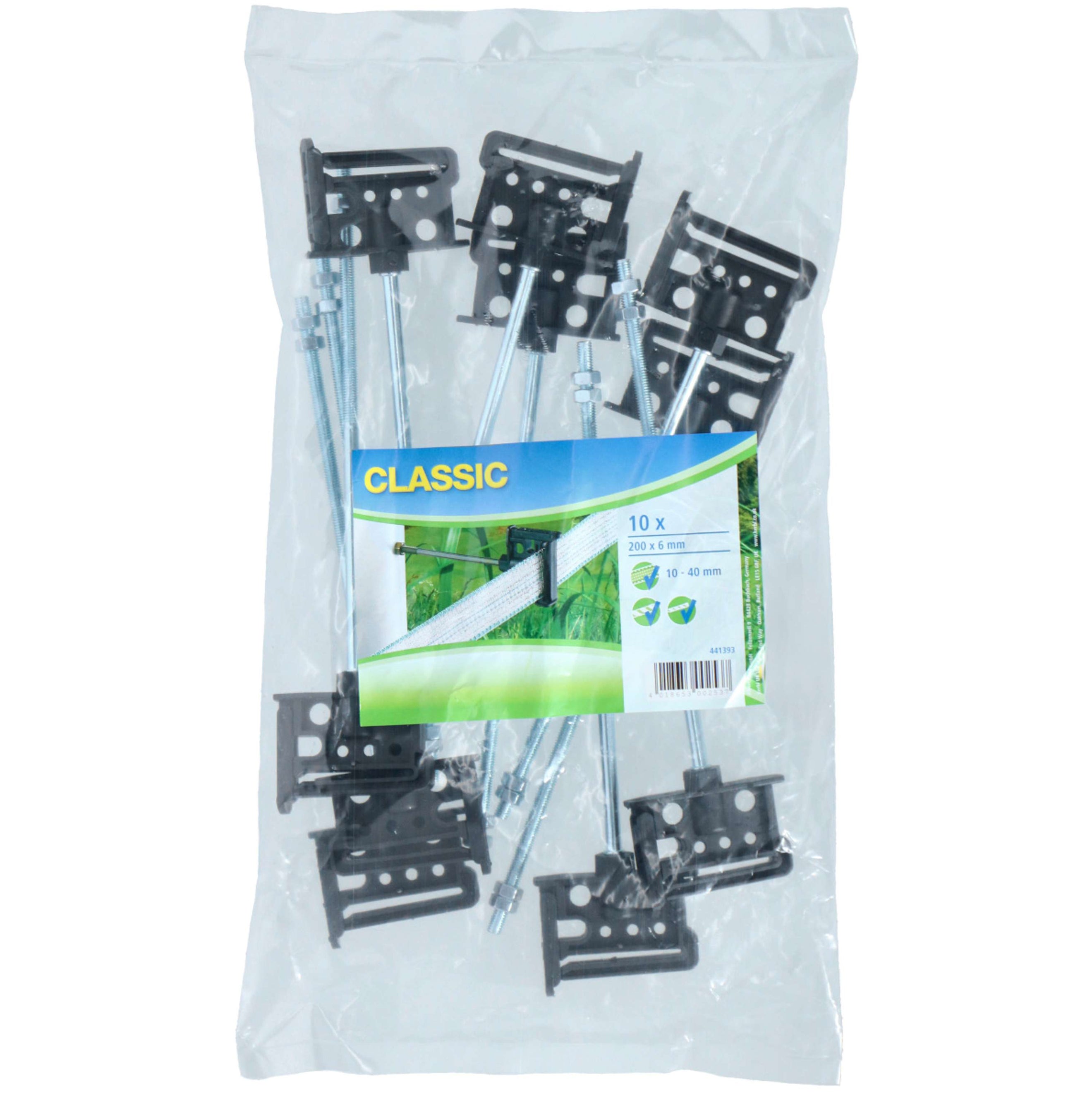 Ako Offset Tape Insulator with Metric Thread 10 Pieces