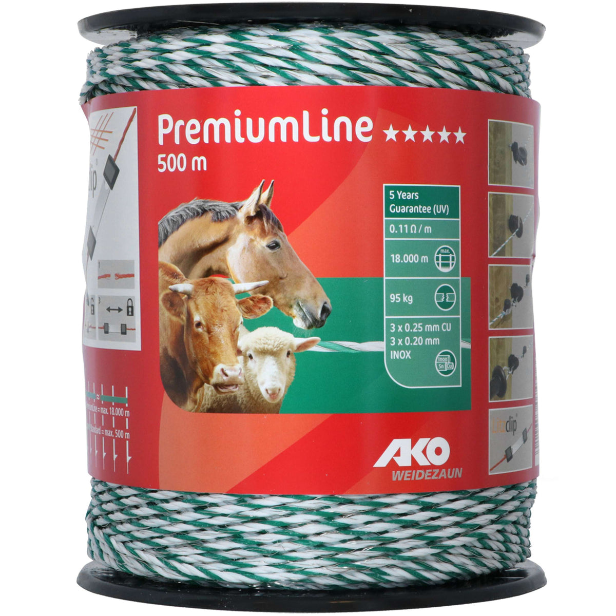 Ako Polywire PremiumLine White/Green