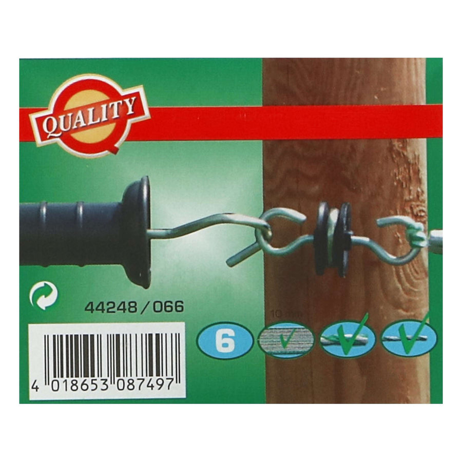 Ako Gate Handle Insulator Stainless Steel 6 Pieces Black