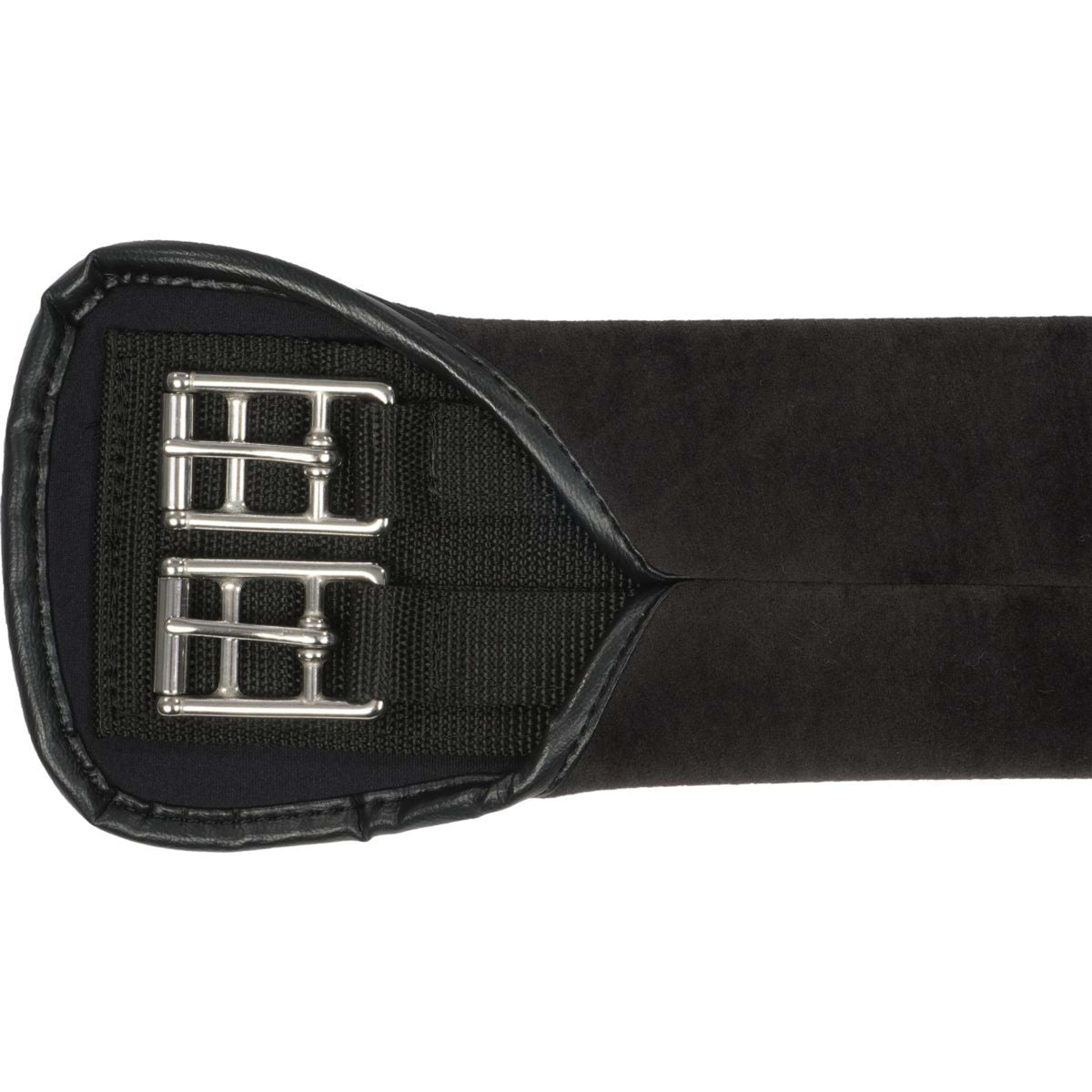 BR Dressage Girth Neoprene/Velvet SS Roller Buckles Black