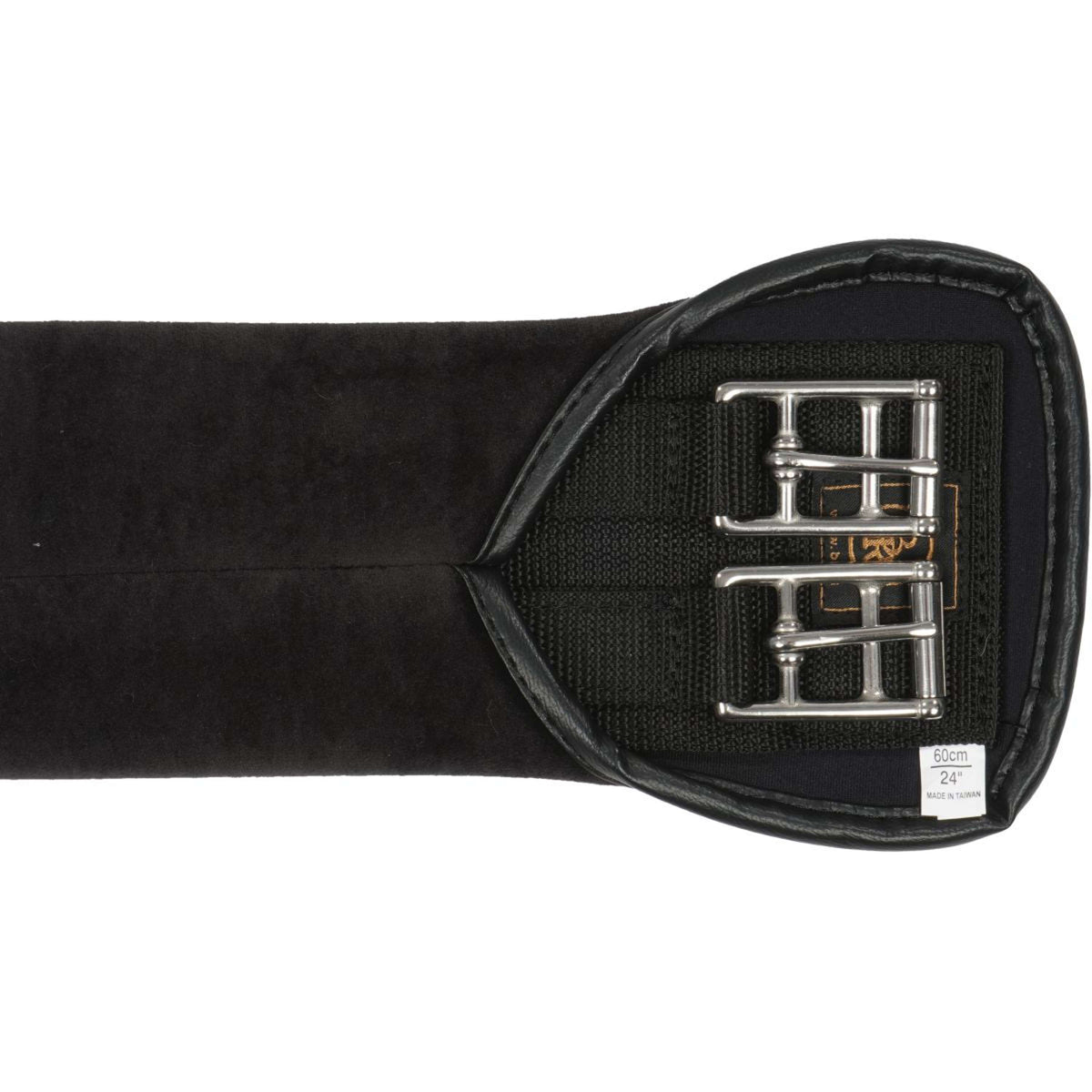 BR Dressage Girth Neoprene/Velvet SS Roller Buckles Black