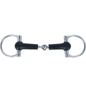 Harry's Horse D-ring Snaffle with Rubber Covered Mouthpiece RVS