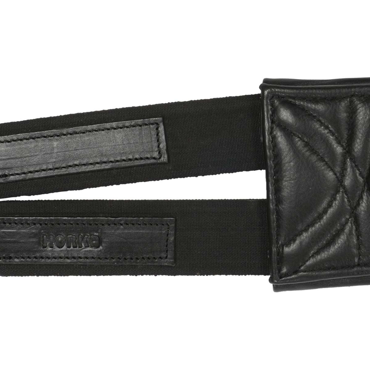 HORKA Girth Gp Anatomic Soft Padded Leather Black/Silver