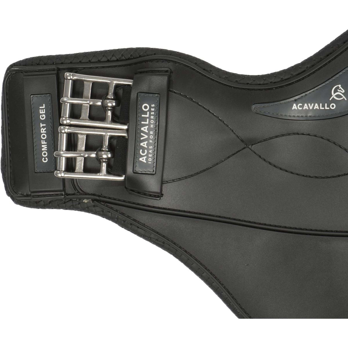 Acavallo Girth Comfort Gel Short with a Stud Guard Black