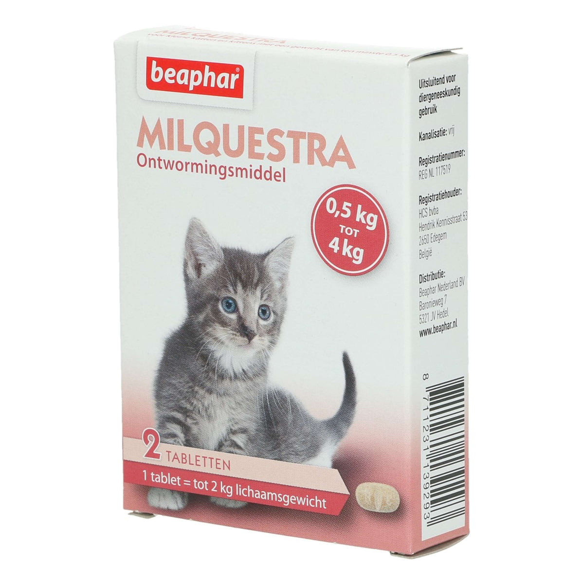 Beaphar Milquestra Deworming Tablets Cat/Kitten 0,5-4kg