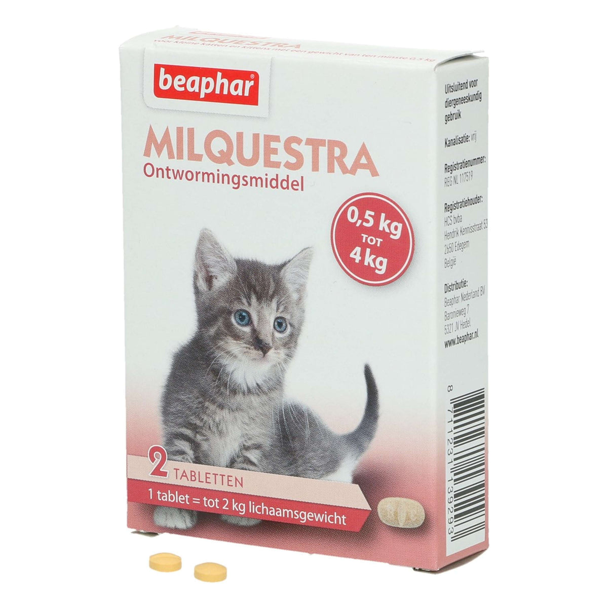 Beaphar Milquestra Deworming Tablets Cat/Kitten 0,5-4kg