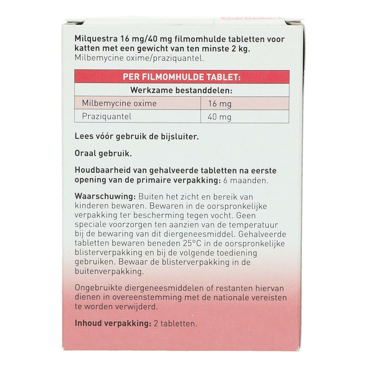 Beaphar Milquestra Deworming Tablets Cat 2-12kg