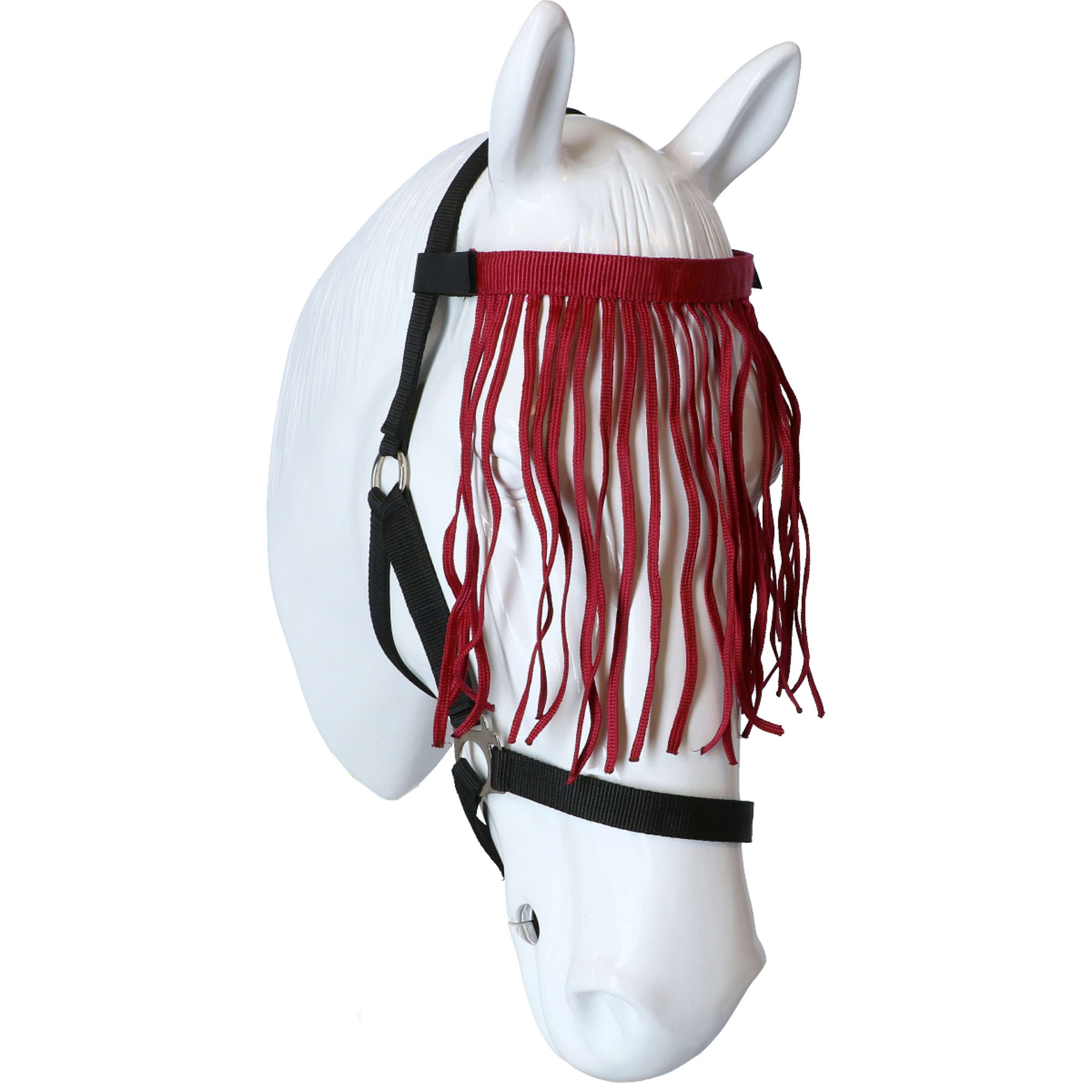 Kerbl Fly Fringe Strap Kittentape Dark red