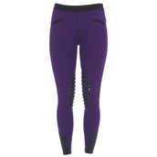 HKM Riding Leggings Starlight Silicon Knee Children Purple/Black