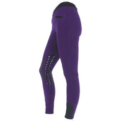 HKM Riding Leggings Starlight Silicon Knee Children Purple/Black