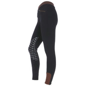 HKM Riding Leggings Starlight Silicon Knee Ladies Black/Brown