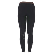 HKM Riding Leggings Starlight Silicon Knee Ladies Black/Brown