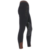 HKM Riding Leggings Starlight Silicon Knee Ladies Black/Brown