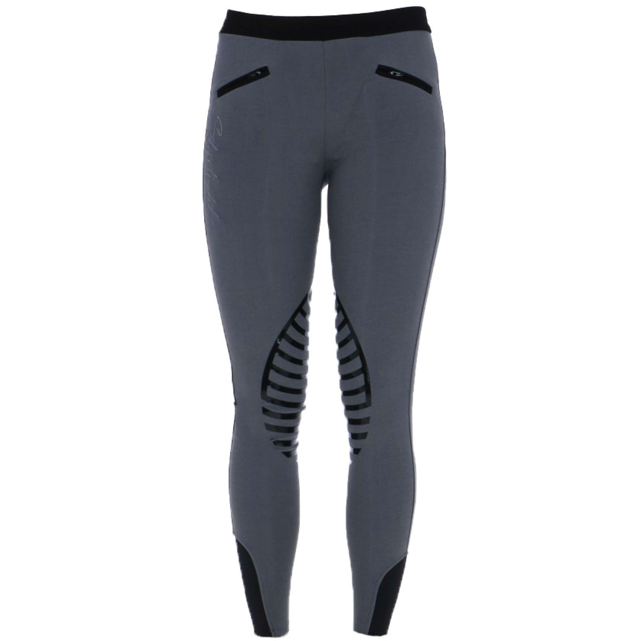 HKM Riding Leggings Starlight Sili. Knee Grey/Black