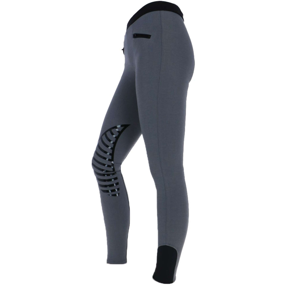 HKM Riding Leggings Starlight Sili. Knee Grey/Black